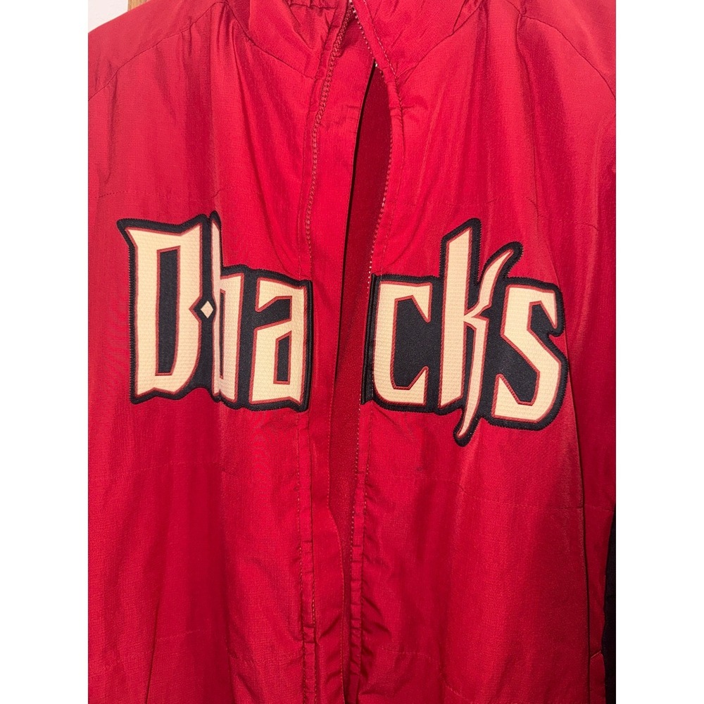 VTG Majestic Arizona Diamondbacks MLB Jacket Mens XL Full Zip Windbreaker - Picture 3 of 13